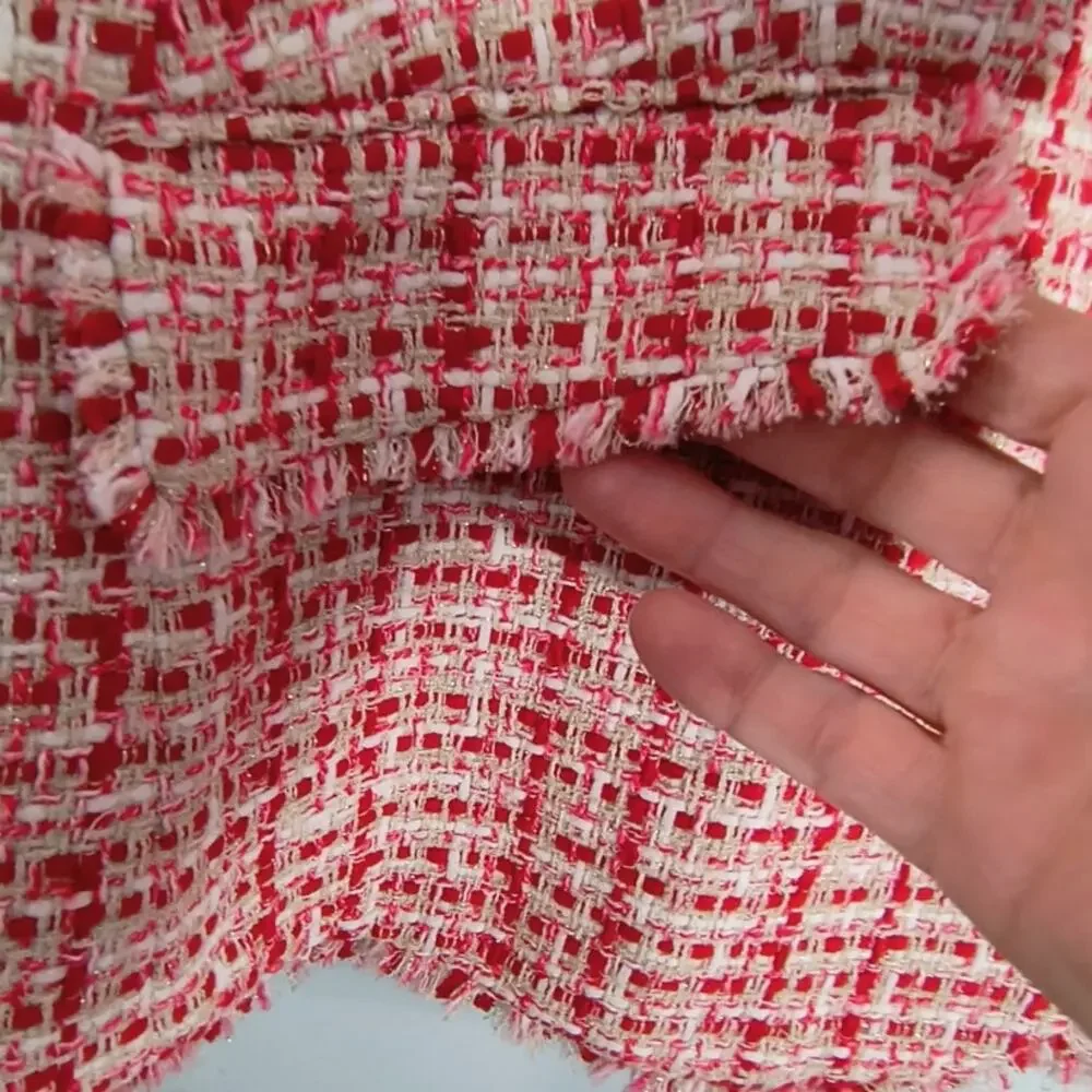 Talbots Plus 14W Red Tweed Metallic Blazer Old Money Preppy Fringe Jacket - Picture 7 of 15